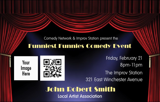 Stand Up Comedy VIP Event Badge Medium