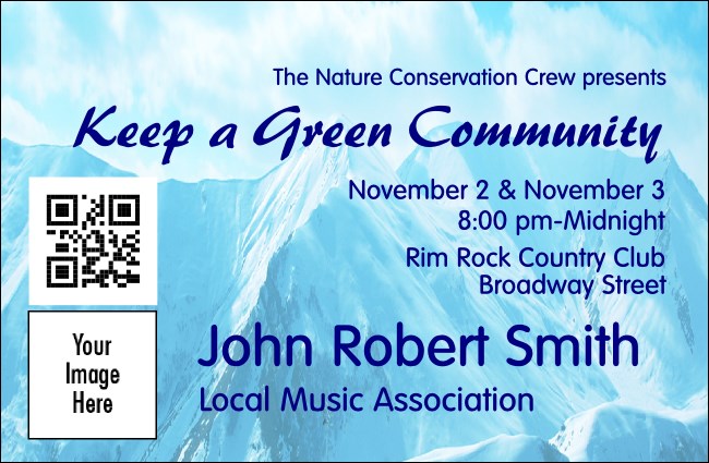 Nature Series - Mountain VIP Event Badge Small Product Front