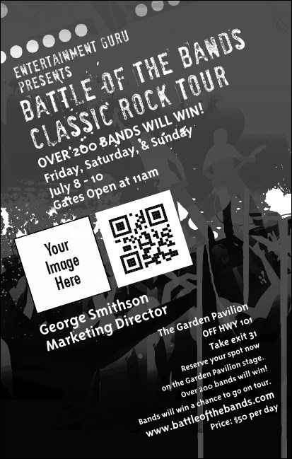 Rock Concert Grey VIP Event Badge Medium Product Front