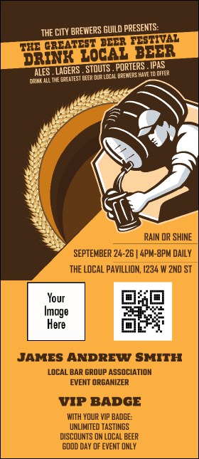 Beer Festival 2 VIP Event Badge Large