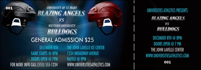 Hockey Faceoff Event Ticket Product Front