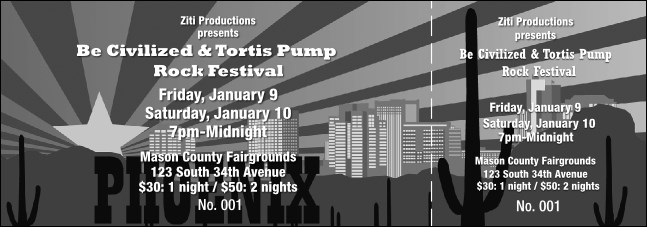 Phoenix BW General Admission Ticket Product Front