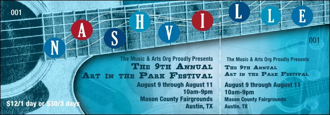 Nashville General Admission Ticket Product Front