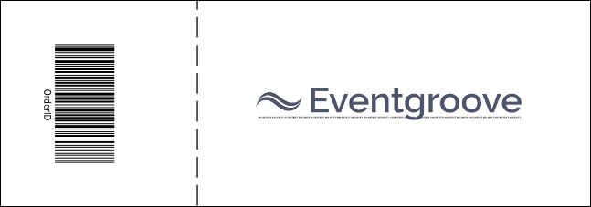 Blue Two-Tone General Admission Ticket Product Back