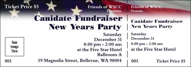 American Flag Ticket 002 Product Front