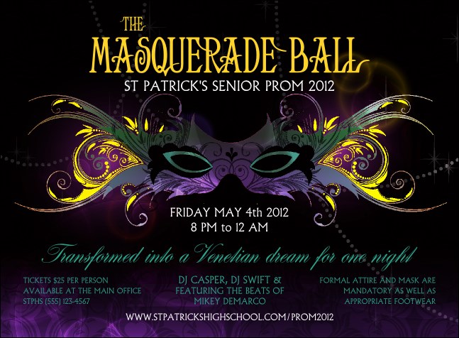 Masquerade Ball Invitation
