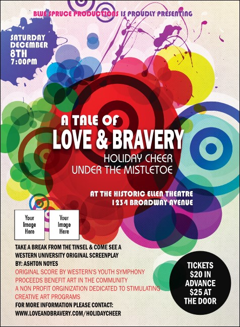 Color Circles Invitation Product Front