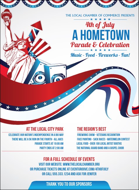 Fourth of July Freedom Invitation Product Front