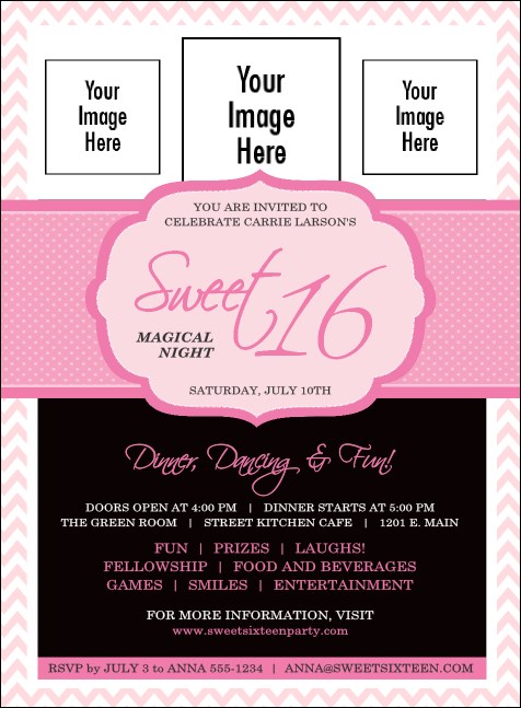 Sweet 16 Invitation Product Front