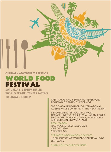 Food Festival Invitation Product Front
