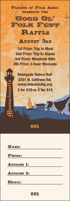 Massachusetts Raffle Ticket Product Front