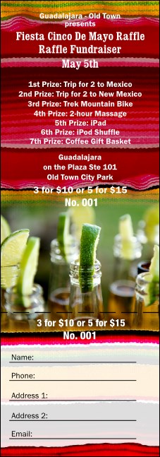 Mas Cervezas Raffle Ticket Product Front