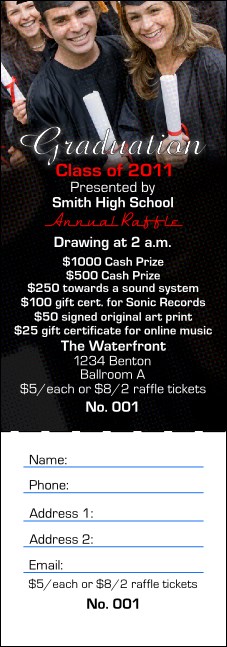 Graduation Diploma Raffle Ticket Product Front