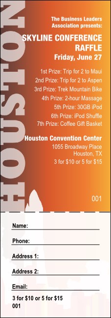 Houston Raffle Ticket Product Front