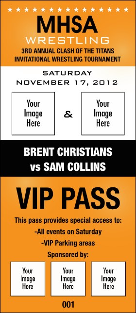 Versus Orange VIP Pass 