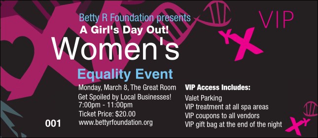 Equality VIP Pass Product Front