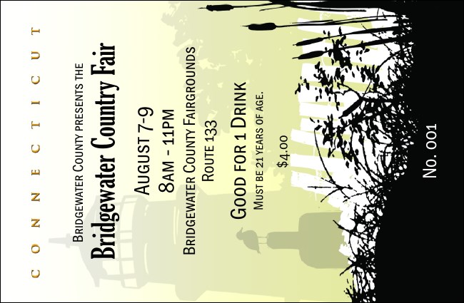 Connecticut Drink Ticket Product Front