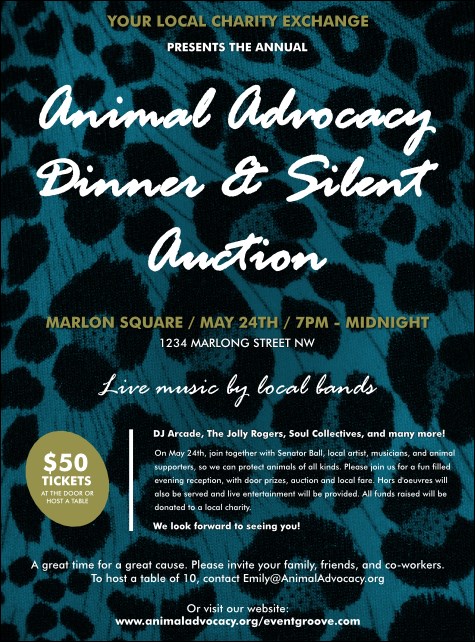 Animal Print Flyer Product Front