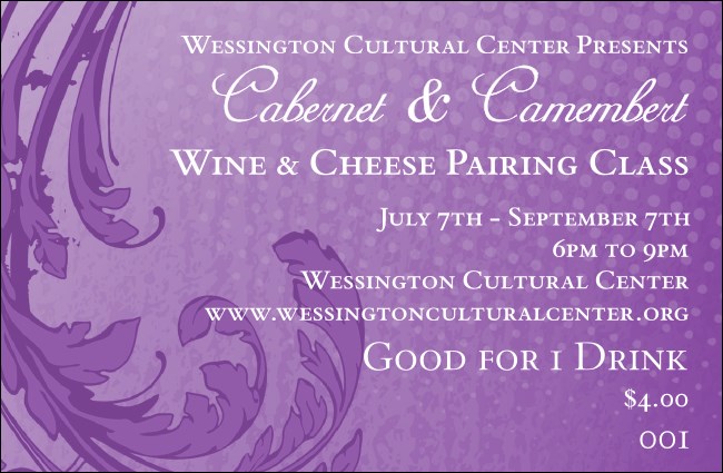 Classic Purple Drink Ticket Product Front