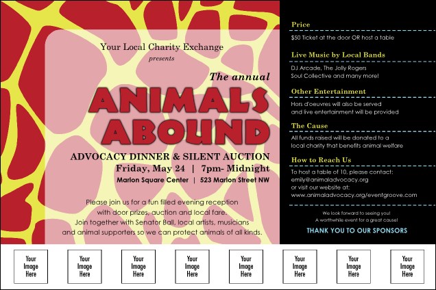 Animal Print Giraffe Logo Poster Product Front