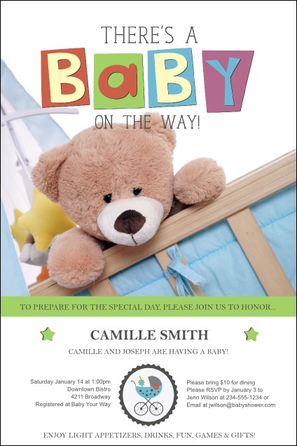Baby Shower Teddy Poster Product Front