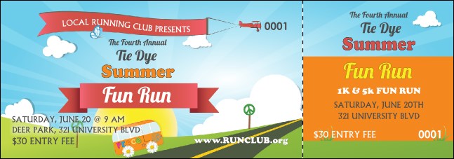 Hippie Event Ticket Product Front