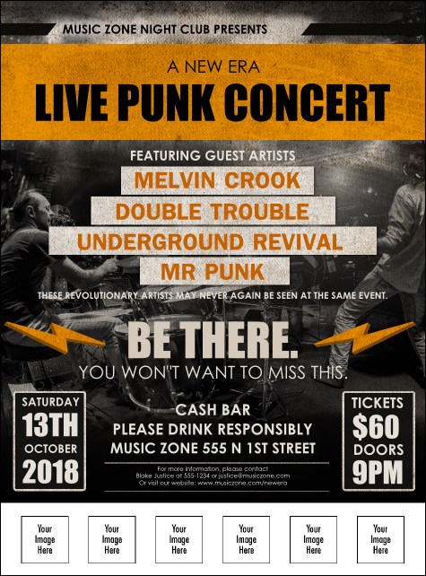 Punk Rock Logo Flyer Product Front