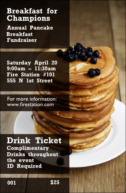Pancake Breakfast Drink Ticket
