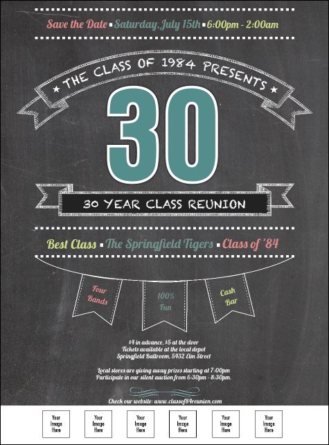 Class Reunion Logo Flyer Product Front