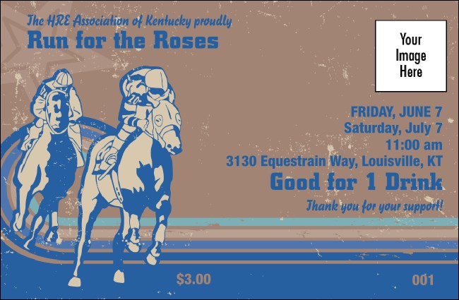 Horse Racing Drink Ticket 002 Product Front
