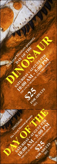 Dinosaur Event Ticket Product Front