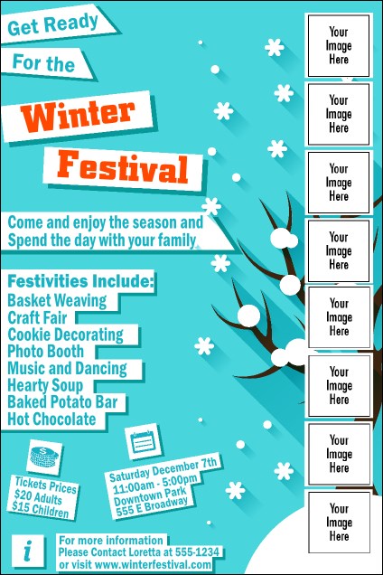 Winter Cut Paper Logo Poster Product Front