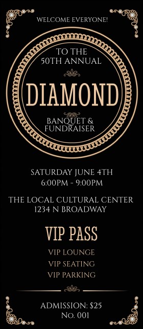 Diamonds Black VIP Pass