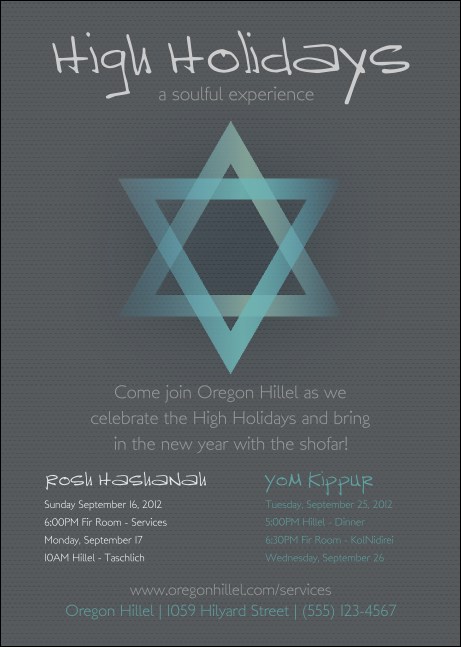 High Holidays Club Flyer 2