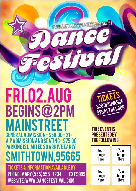 Disco Dance Festival Club Flyer Product Front