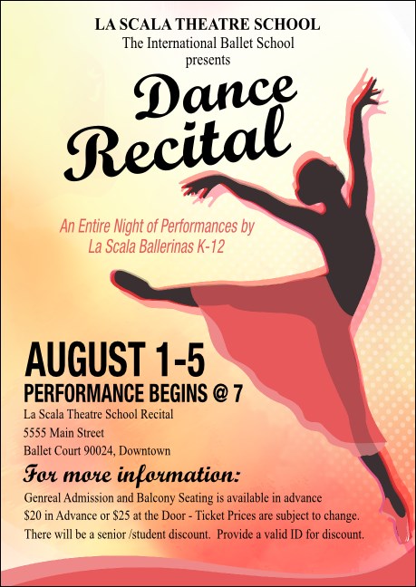 Dance Silhouette Club Flyer Product Front