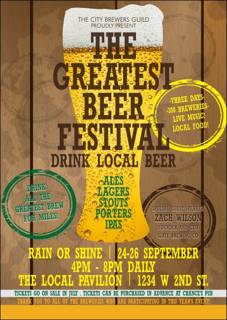 Beer Festival Club Flyer Product Front