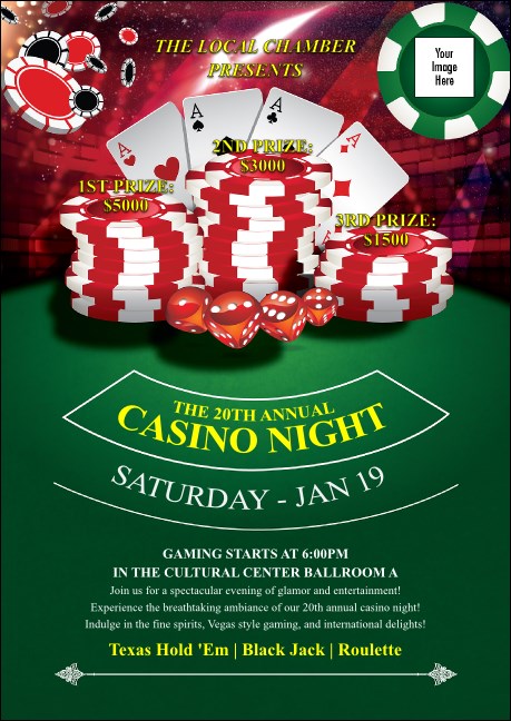 Casino Chips Club Flyer Product Front