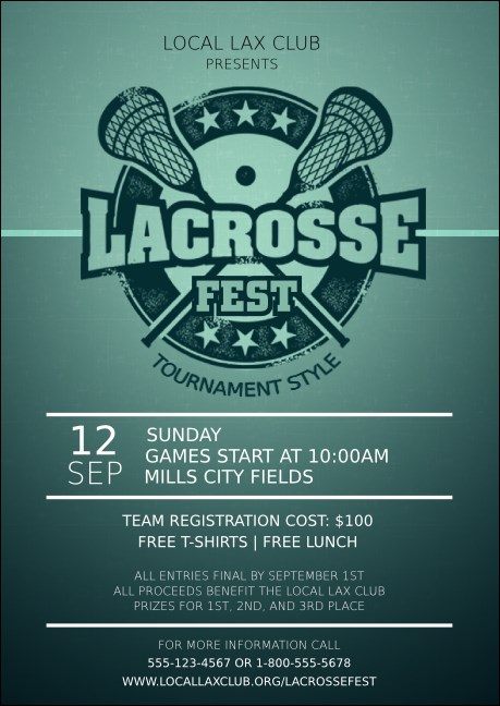 Lacrosse Club Flyer Product Front